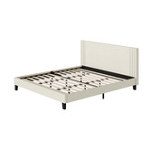 Living Fusion Anatol Velvet Platform Bed