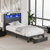 Living Fusion Sophia Bed Frame with Charging Station &amp; Drawers