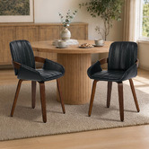 Living Fusion Elvian Faux Leather Dining Chairs