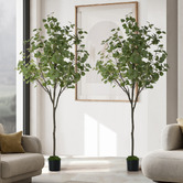 Living Fusion 180cm Potted Faux Eucalyptus Trees