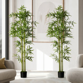 Living Fusion 150cm Potted Faux Bamboo Trees
