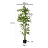 Living Fusion 150cm Potted Faux Bamboo Trees