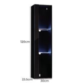 Living Fusion Taiga Wall-Mounted LED Display Cabinet
