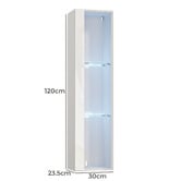 Living Fusion Taiga Wall-Mounted LED Display Cabinet