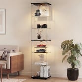 Living Fusion Kieran Glass Display Cabinet with LED
