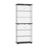 Living Fusion Kieran 4 Door Glass Display Cabinet with LED