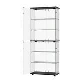 Living Fusion Kieran 4 Door Glass Display Cabinet with LED