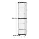 Living Fusion Kieran Glass Display Cabinet with LED