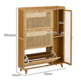 Living Fusion Ylven Bamboo Shoe Cabinet