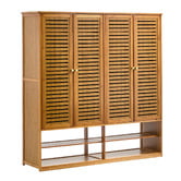 Living Fusion Kaeson 4 Door Bamboo Shoe Cabinet