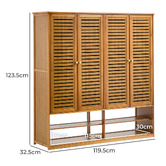 Living Fusion Kaeson 4 Door Bamboo Shoe Cabinet