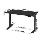 Living Fusion Alwyn III 140cm Dual Motor Electric Sit &amp; Stand Desk