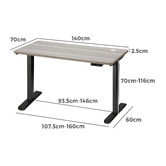 Living Fusion Alwyn III 140cm Dual Motor Electric Sit &amp; Stand Desk