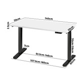 Living Fusion Alwyn III 140cm Dual Motor Electric Sit &amp; Stand Desk