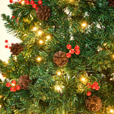 Living Fusion Meri LED Christmas Tree with Faux Pine Cones