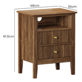 Living Fusion Andes 2 Drawer &amp; Shelf Bedside Table