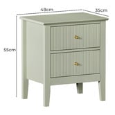 Living Fusion Andes 2 Drawer Bedside Table