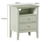 Living Fusion Andes 2 Drawer &amp; Shelf Bedside Table