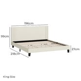 Living Fusion Anatol Velvet Platform Bed