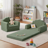 Living Fusion Kids' Clarion Sherpa Fleece Sofa Bed