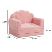 Living Fusion Kids' Clarion Sherpa Fleece Sofa Bed
