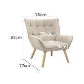 Living Fusion Winthrop Rubberwood Armchair