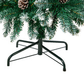 Living Fusion Frosted Green Slim Christmas Tree with Pine Cones