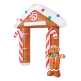 Living Fusion Gingerbread Archway LED Inflatable Christmas Decoration