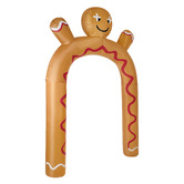 Living Fusion Arched Gingerbread Man LED Inflatable Christmas Decoration
