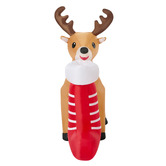 Living Fusion Reindeer with Stocking LED Inflatable Christmas Decoration