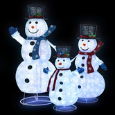 Living Fusion 3 Piece Snowman LED Christmas Decoration Set
