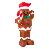 Living Fusion Gingerbread Man LED Inflatable Christmas Decoration