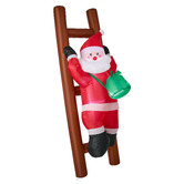 Living Fusion Santa on Ladder LED Inflatable Christmas Decoration