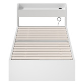 Living Fusion White Cassandra Bed with USB Port &amp; Drawers