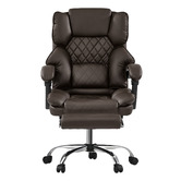 Living Fusion Lewiston Faux Leather Executive Chair with Footrest