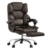 Living Fusion Lewiston Faux Leather Executive Chair with Footrest