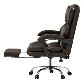 Living Fusion Lewiston Faux Leather Executive Chair with Footrest