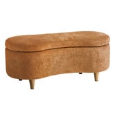 Living Fusion Olieri Chenille Storage Ottoman Bench