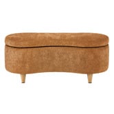 Living Fusion Olieri Chenille Storage Ottoman Bench