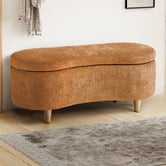 Living Fusion Olieri Chenille Storage Ottoman Bench