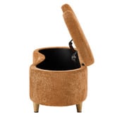 Living Fusion Olieri Chenille Storage Ottoman Bench