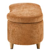 Living Fusion Olieri Chenille Storage Ottoman Bench