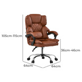 Living Fusion Lewiston Faux Leather Executive Chair
