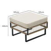 Living Fusion 8 Seater Calais Outdoor Modular Lounge Set