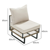 Living Fusion 8 Seater Calais Outdoor Modular Lounge Set