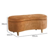 Living Fusion Olieri Chenille Storage Ottoman Bench