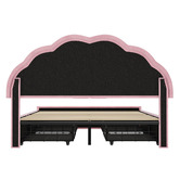 Living Fusion Gothel Velvet Bed Frame with LED &amp; Underbed Drawers