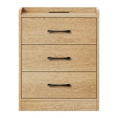Living Fusion Jacobo 3 Drawer Bedside Table with Charging Station