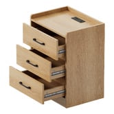 Living Fusion Jacobo 3 Drawer Bedside Table with Charging Station