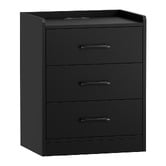 Living Fusion Jacobo 3 Drawer Bedside Table with Charging Station